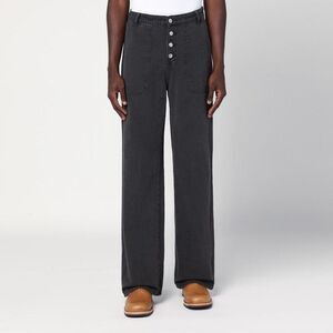 BASKETCASE GALLERY Men's Wide-Leg Button-Fly Pants Men BLACK
